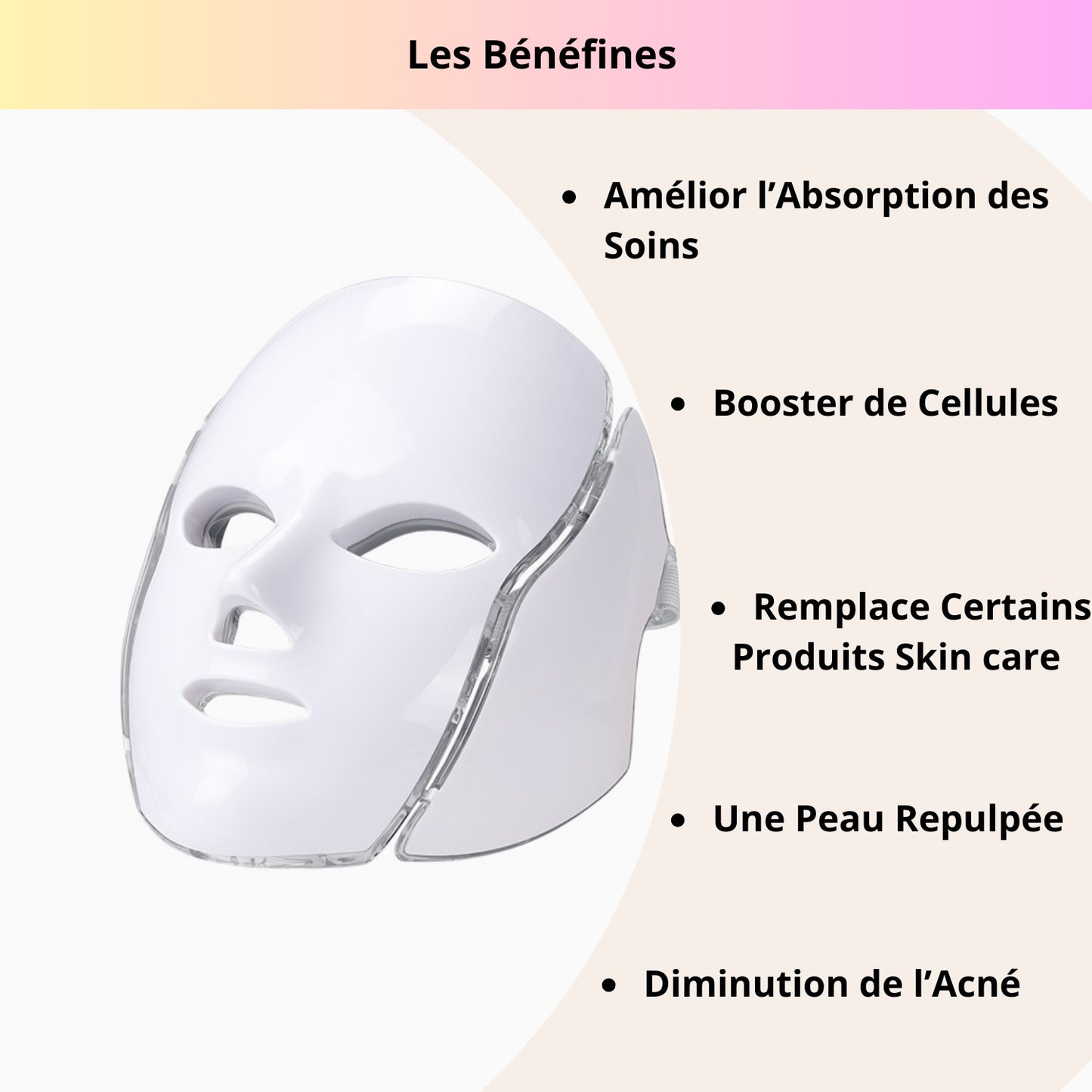 Masque LED - Les soins d'un SPA à la maison